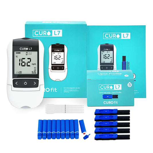 CURO-L7 test device front view for at-home cholesterol screening