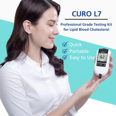 CURO-L7 test strips pack with five strips for reliable results
