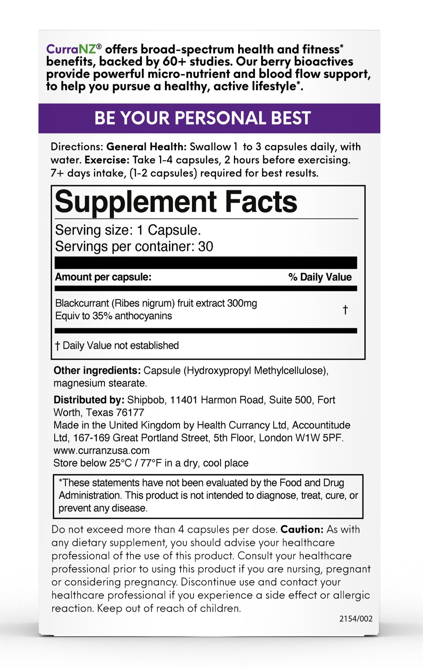 CURRANZ capsules close-up highlighting potency.
