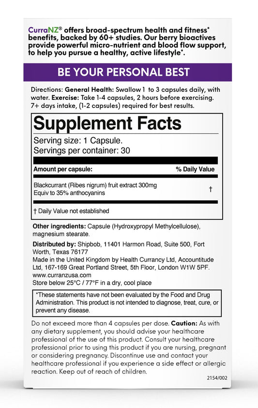 CURRANZ capsules close-up highlighting potency.