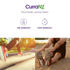 CURRANZ vegan and caffeine-free badge on packaging.