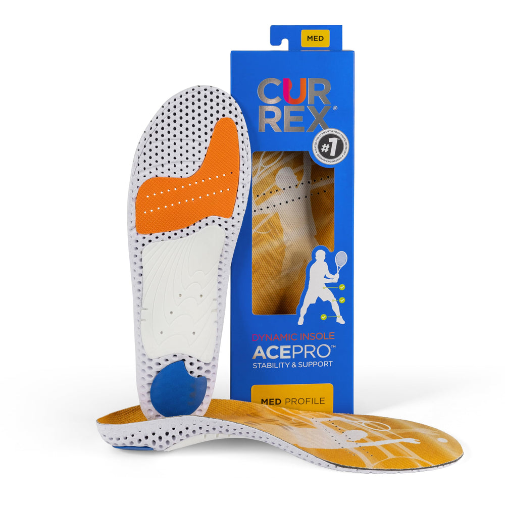 CURREX AcePro insoles with dynamic arch support for tennis stability