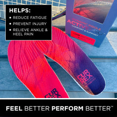 CURREX ActivePro insoles with low arch support for all-day comfort