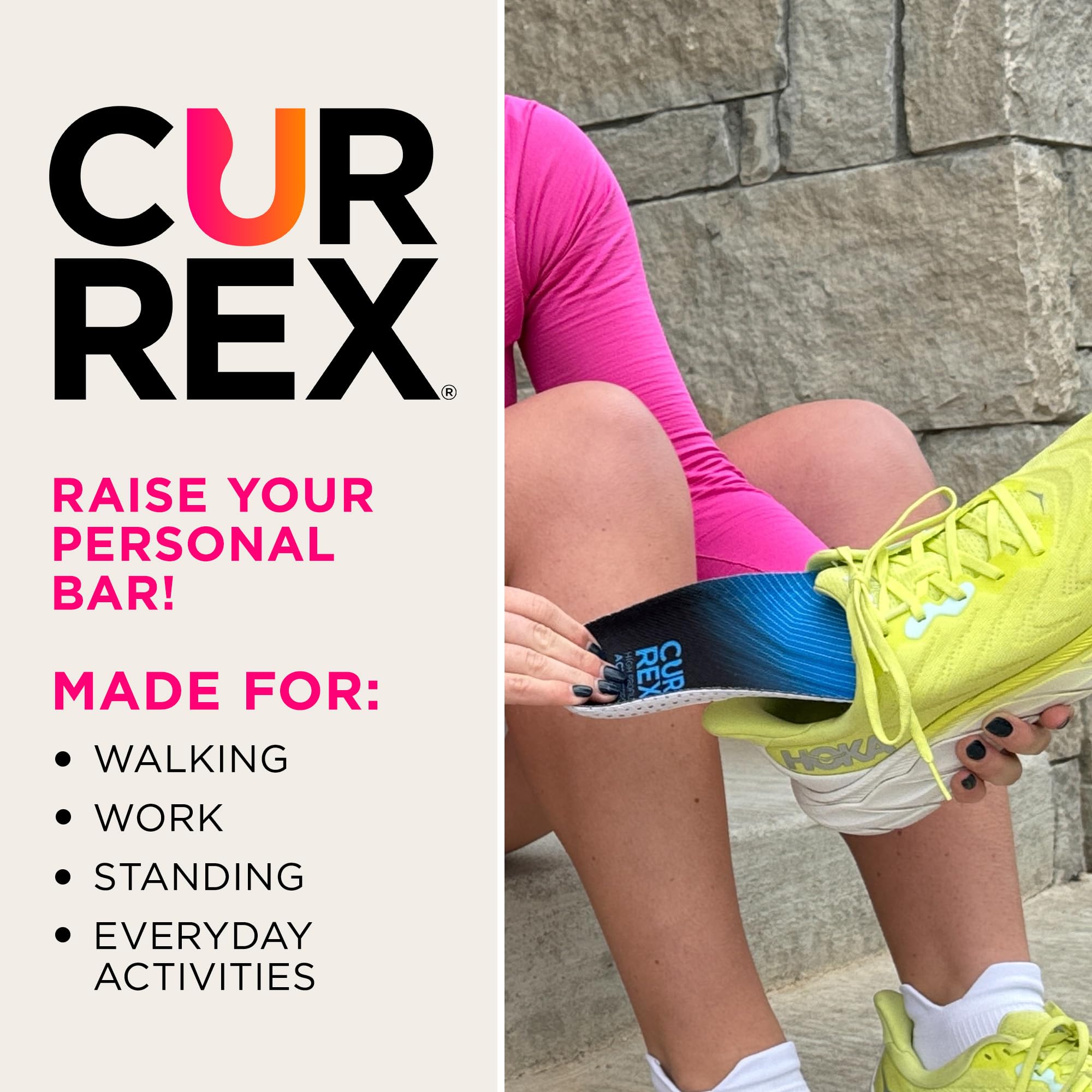 Currex ActivePro insoles emphasize moisture management to keep feet dry.