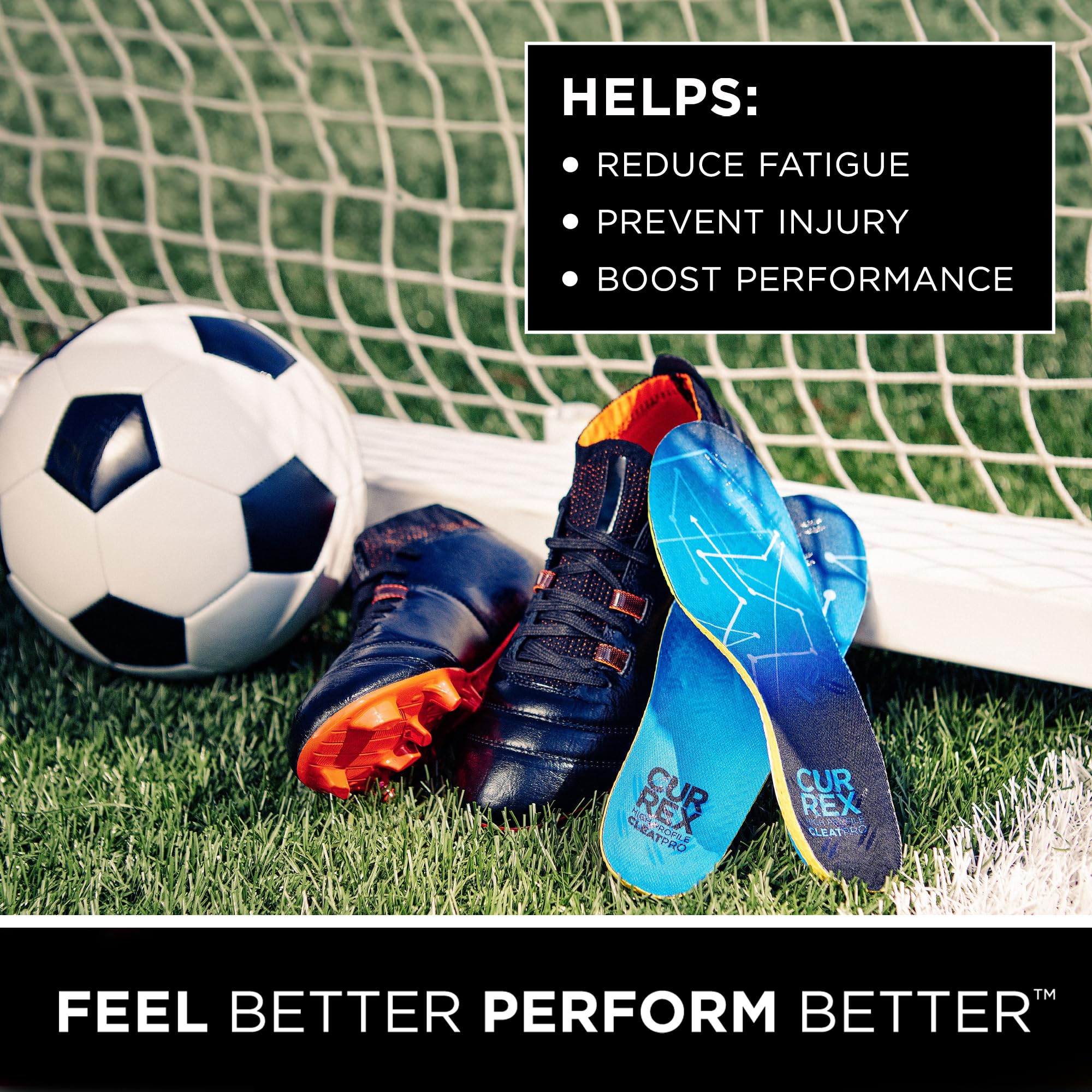 Currex CleatPro arch support improves foot alignment for precise turns