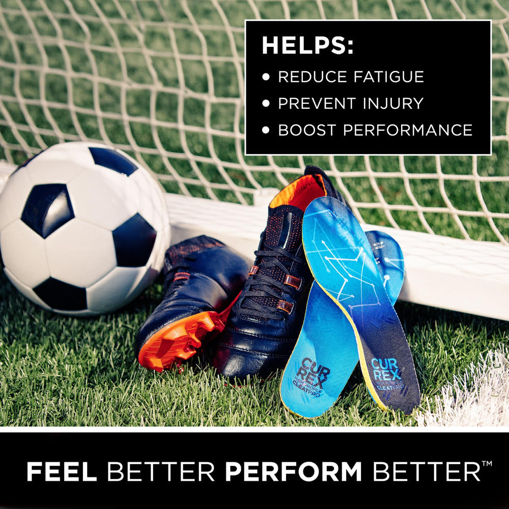 Currex CleatPro cushioning foam provides comfort during long practice sessions.