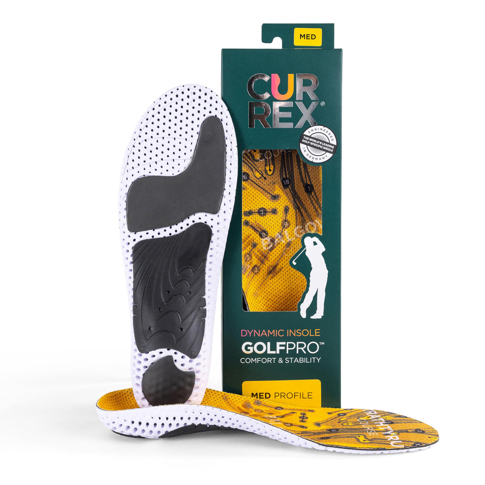 CURREX GolfPro insole arch support enhances balance for precise swings