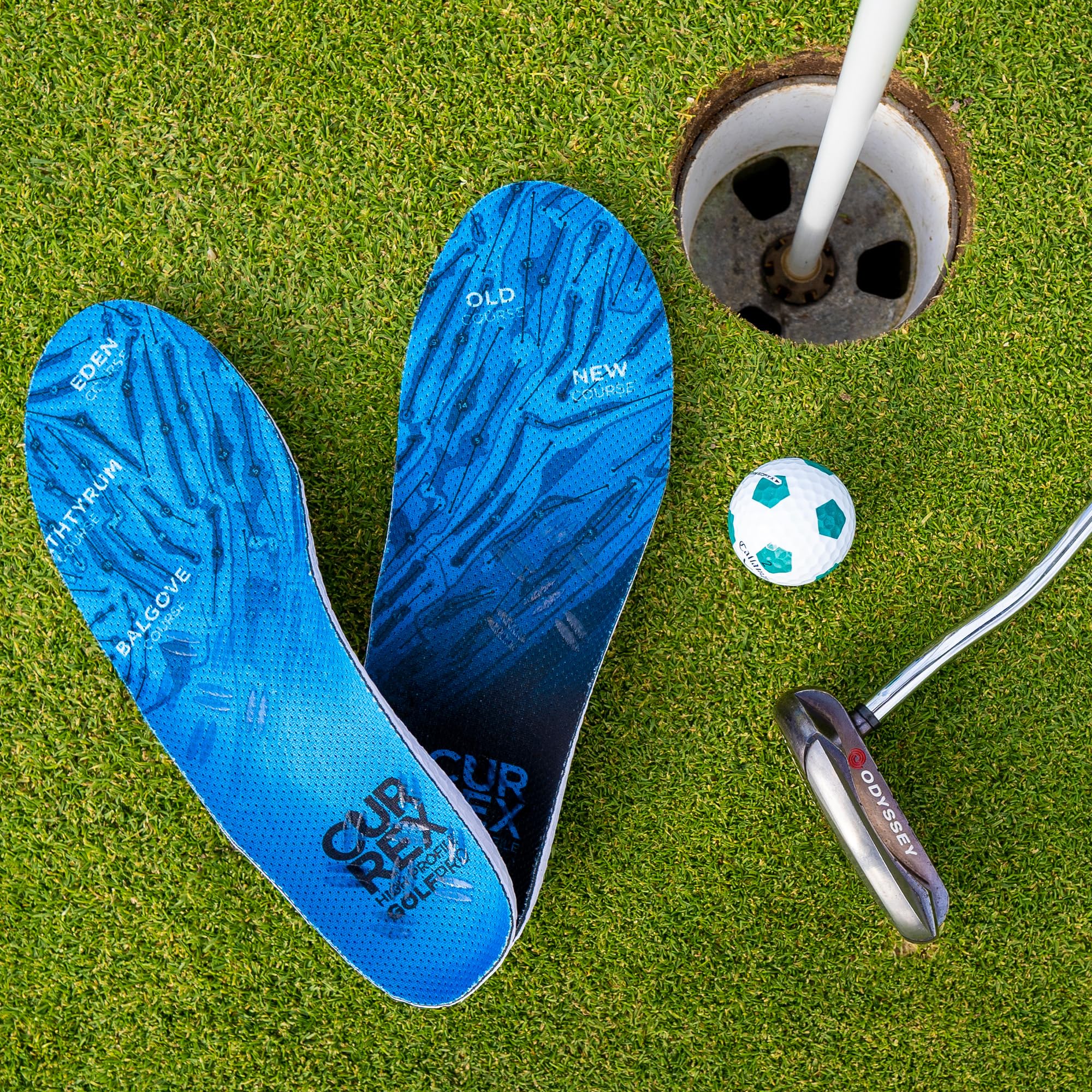 Currex GolfPro insoles offer three profiles for a customized arch fit.