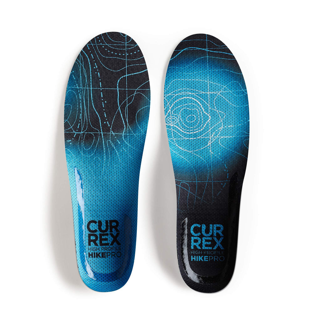 Currex HikePro arch support options for a customized fit on rugged trails.