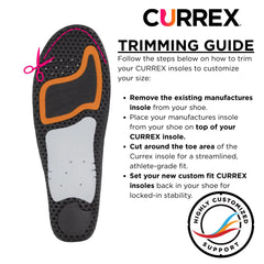 CURREX PICKLEBALLPRO insoles leverage 3D dynamic arch technology for adaptive support.