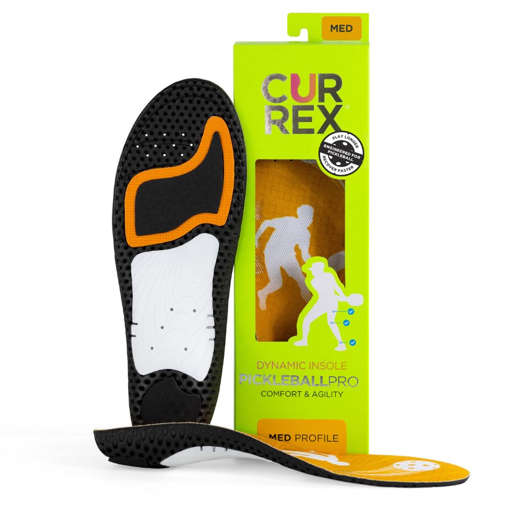 CURREX PickleballPRO insoles grip surface for secure court lateral moves