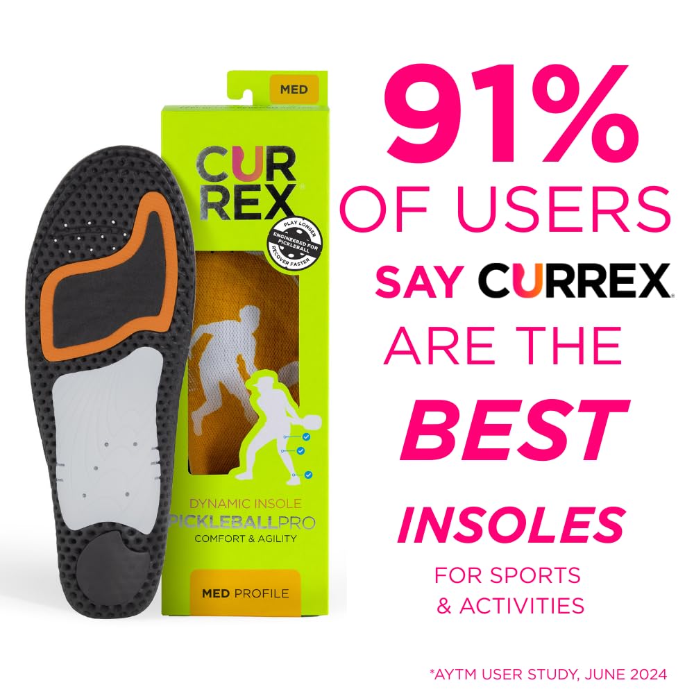 CURREX PickleballPRO on court fit compatible with many pickleball shoes