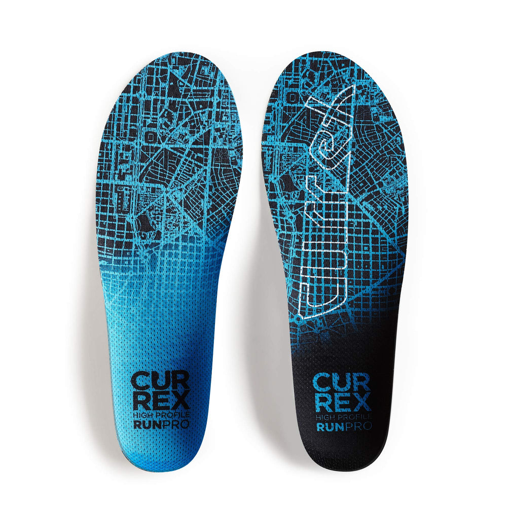 Currex RunPro dynamic arch technology offers tailored support for varying arches.