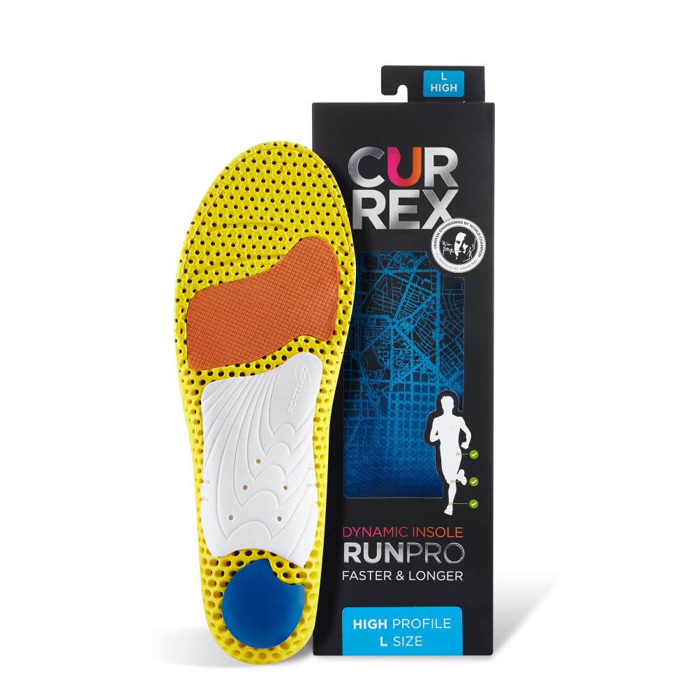 Currex RunPro heel cup fit supports stable heel alignment during runs.