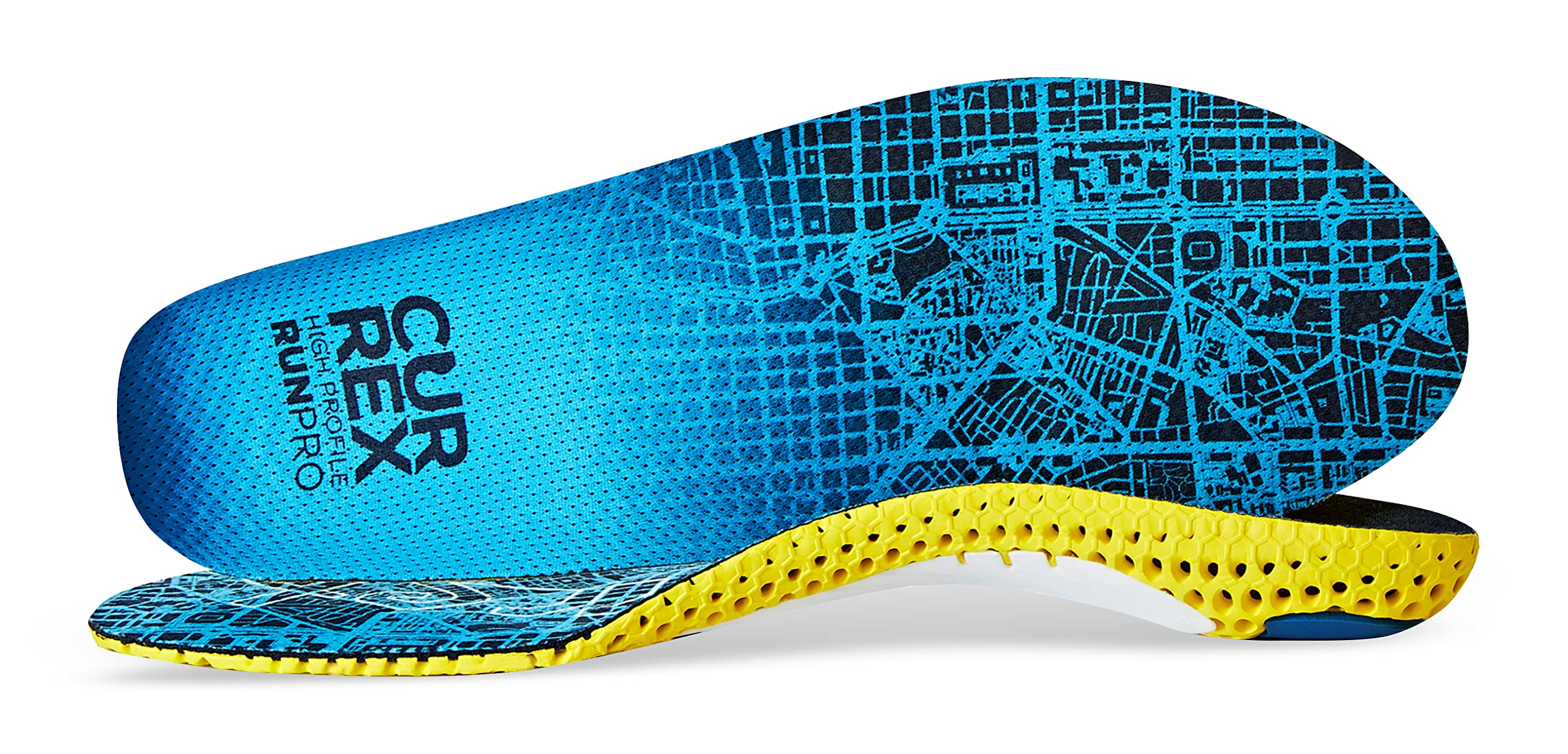 CURREX RunPro low arch profile supports lighter arches for flexible movement.