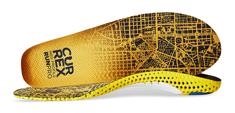 CURREX RunPro insoles highlight 3D arch technology for better stability