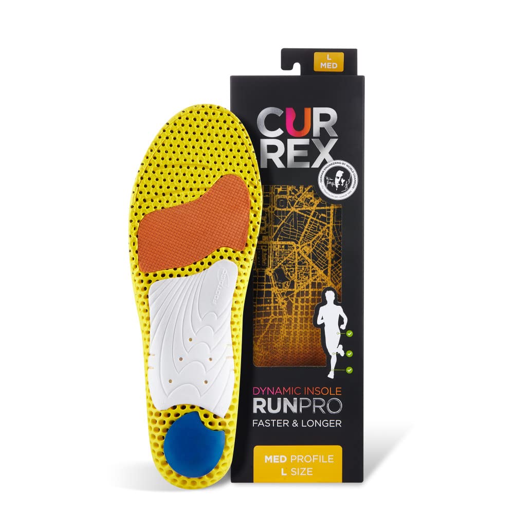 currex RunPro insoles fold at the flex point for flexible movement during runs
