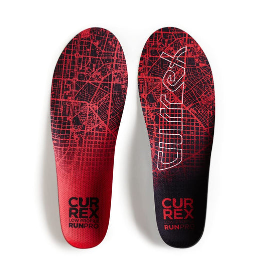 Currex RunPro insoles feature zero heel drop for a natural stride in most shoes.
