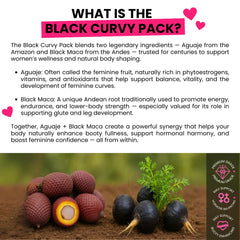 Curvy Fruit Aguaje Maca pills close-up emphasizes booty-supporting formula
