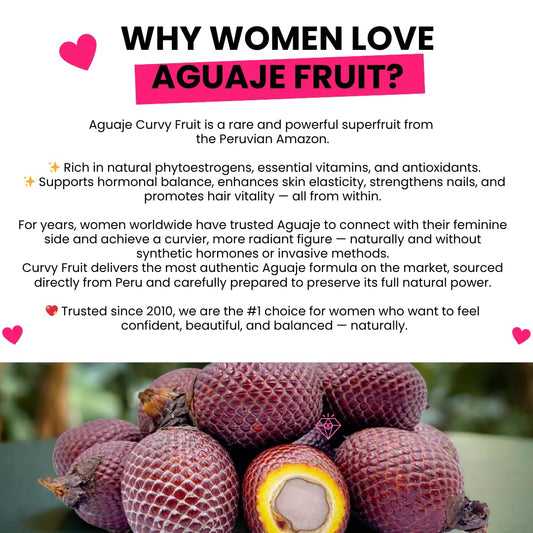 Curvy Fruit Aguaje Maca Wild Hinojo blend emphasizes natural balance for curves.