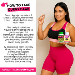 Curvy Fruit capsules arranged for a simple wellness routine.