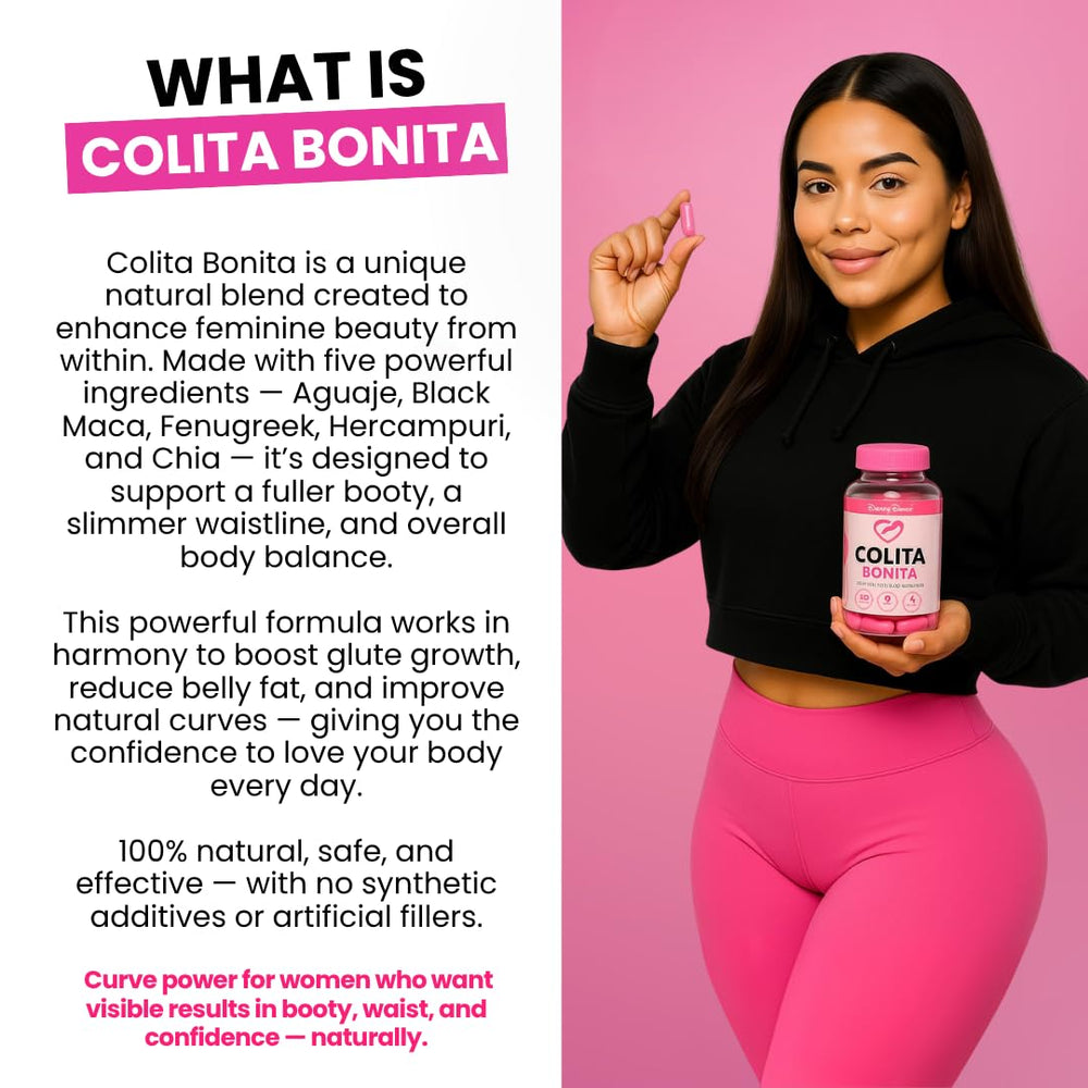 Curvy Fruit Colita Bonita bottle back view for convenient daily use.