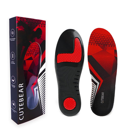 CUTEBEAR high-arch support insoles provide stable footing for daily activity