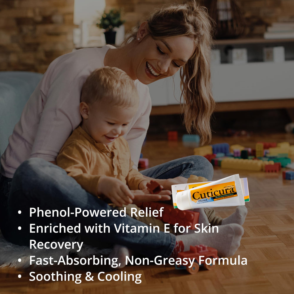 Cuticura Medicated Ointment 3-pack packaging for home and travel use.