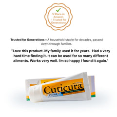 Cuticura Medicated Ointment provides cooling relief on irritated skin.