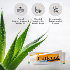 Cuticura Medicated Ointment bottle with label for easy application.