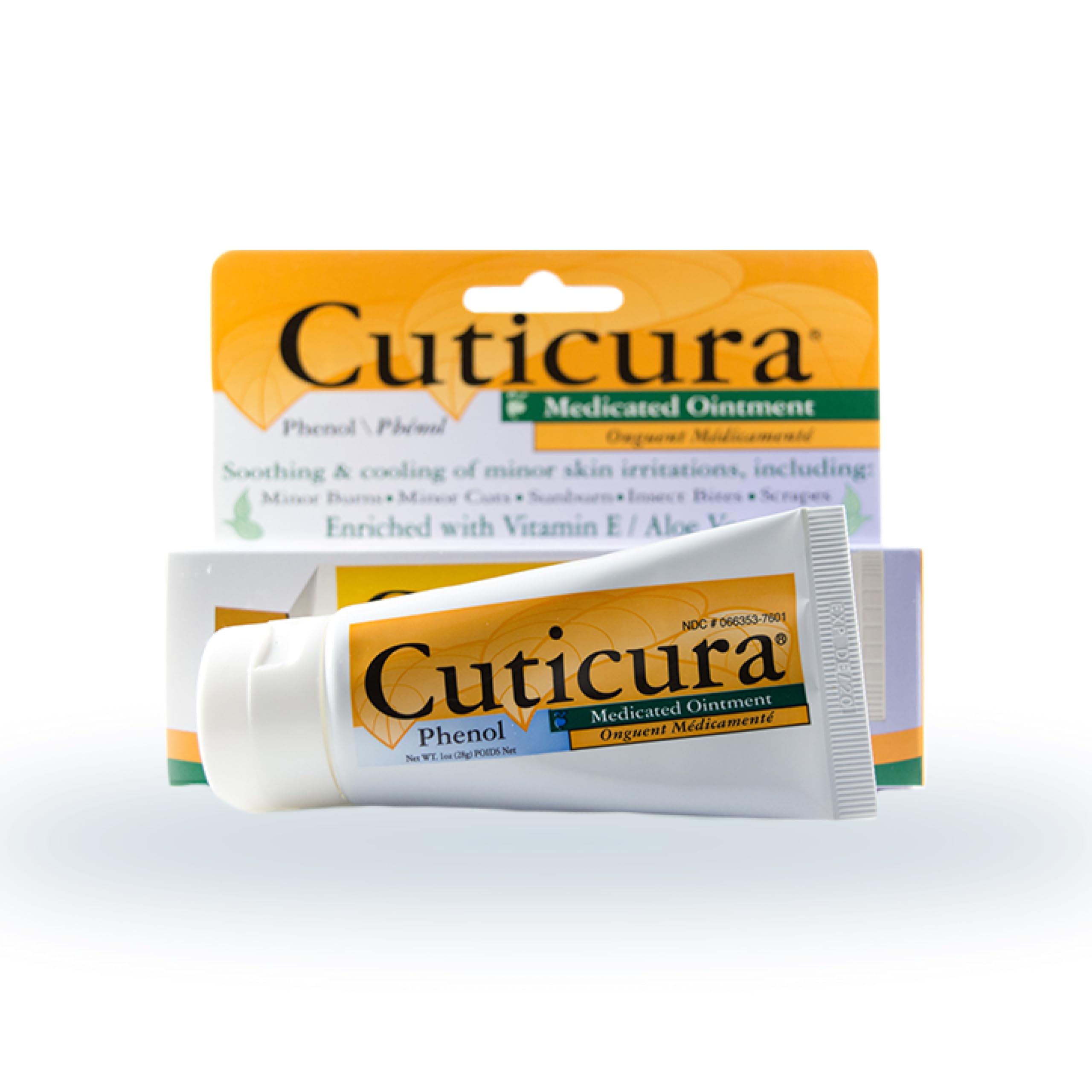 Cuticura Medicated Ointment tube offering antiseptic protection for minor cuts.