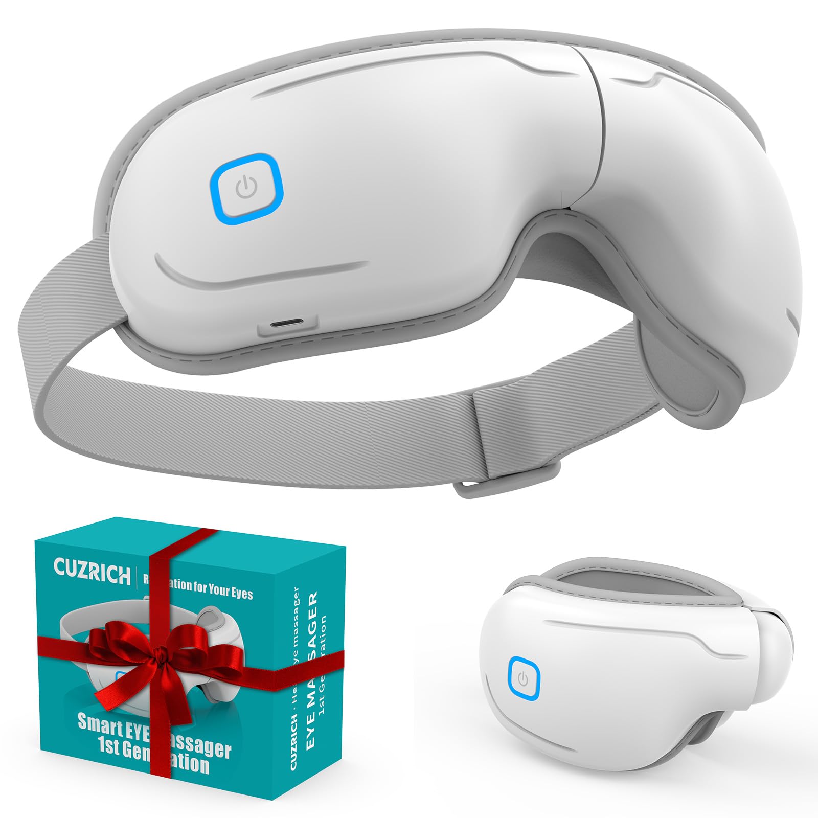 CUZRICH Eye Massager with heat and compression for soothing eye strain relief