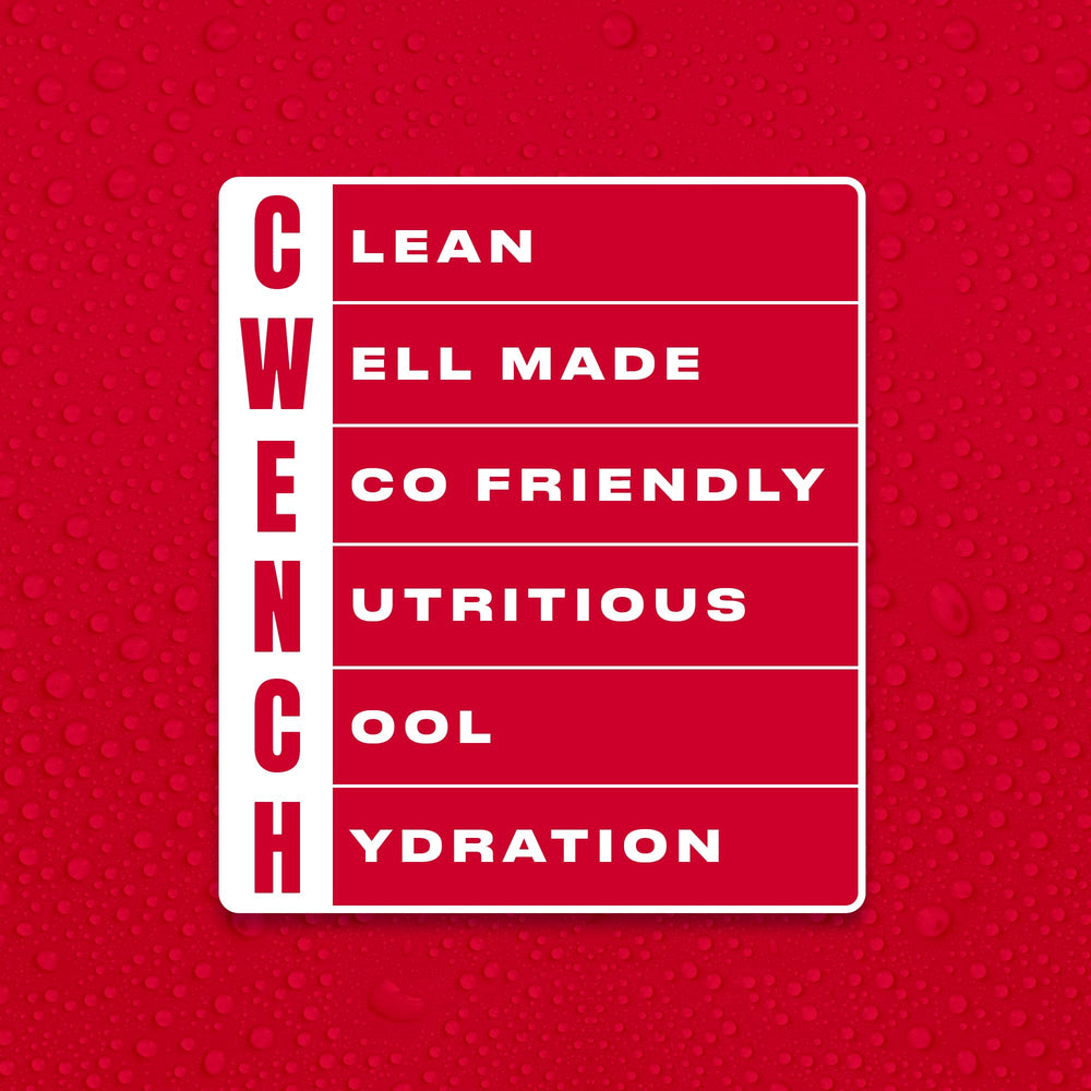 CWENCH HYDRATION Berry Crush NSF-certified badge signals trusted safety for daily use