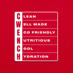 CWENCH Hydration electrolyte blend with six minerals for balanced hydration.