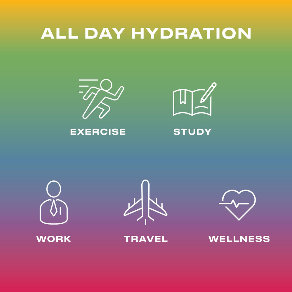 CWENCH HYDRATION on-the-go use in gym bag or backpack
