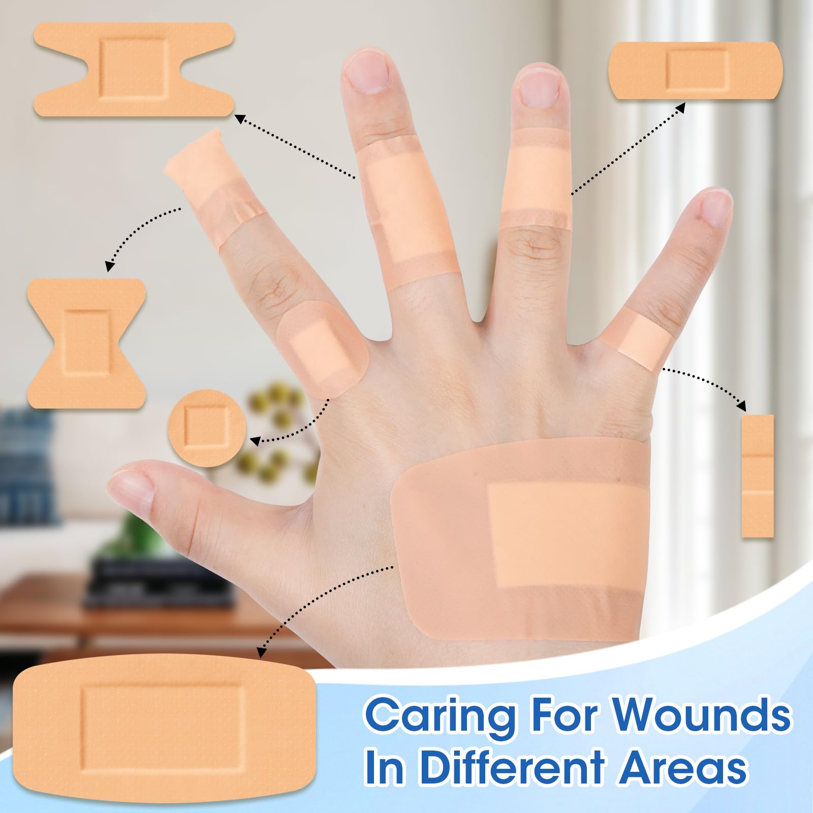 CXYARY waterproof fabric bandages stay secure during daily activities.