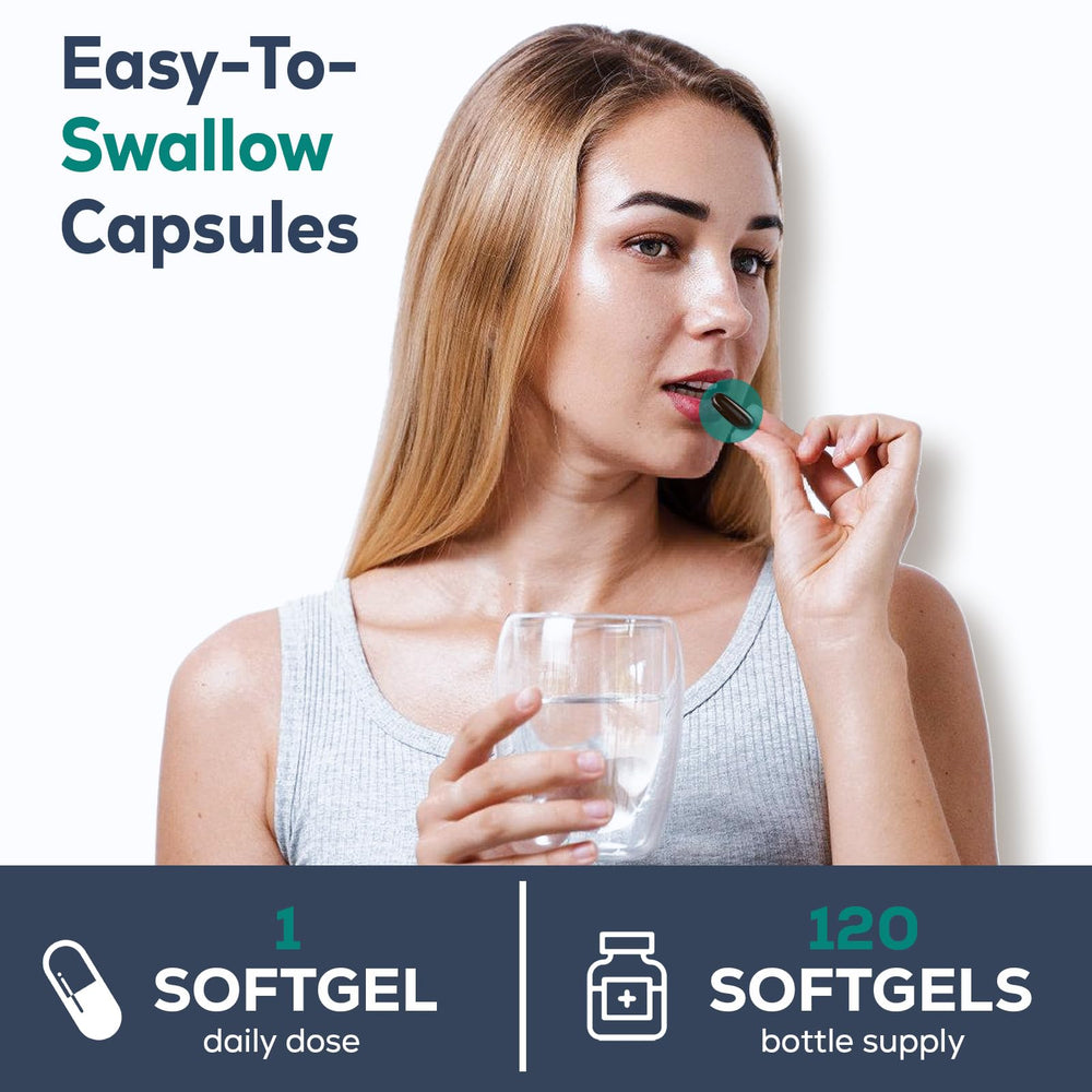 CyberCerix daily-use scene with softgels for calmer focus during work.