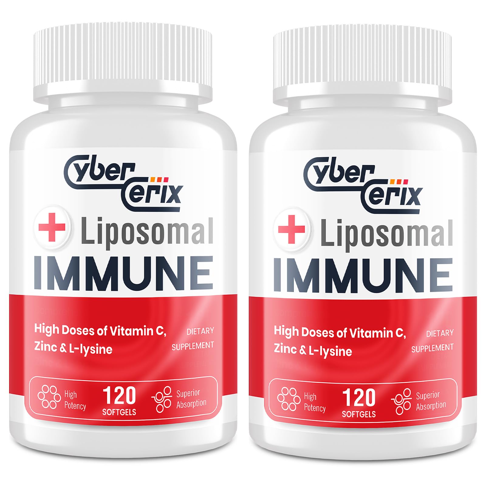CyberCerix liposomal immune support bottle for daily wellness