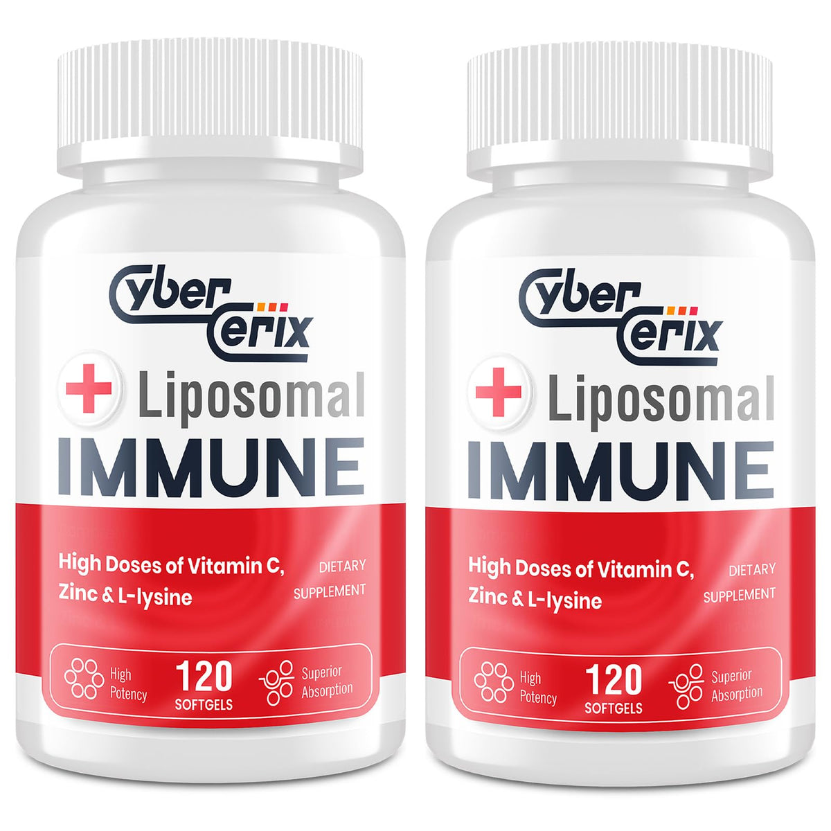 CyberCerix liposomal immune support bottle for daily wellness