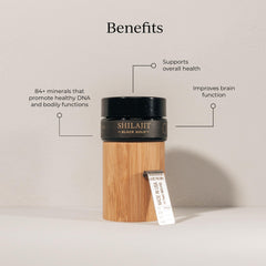 Easy-dose scoop included with CYMBIOTIKA Shilajit Resin for precise servings