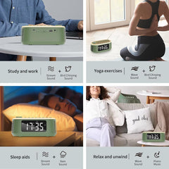 CYBORIS LED display green digital clock, easily readable at night.
