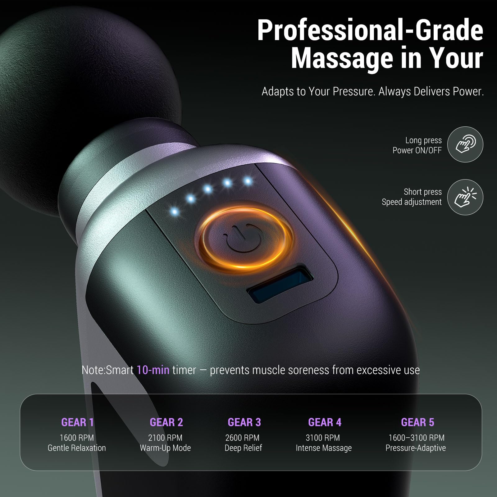 CYBPOK device with precise speed control for targeted muscle care