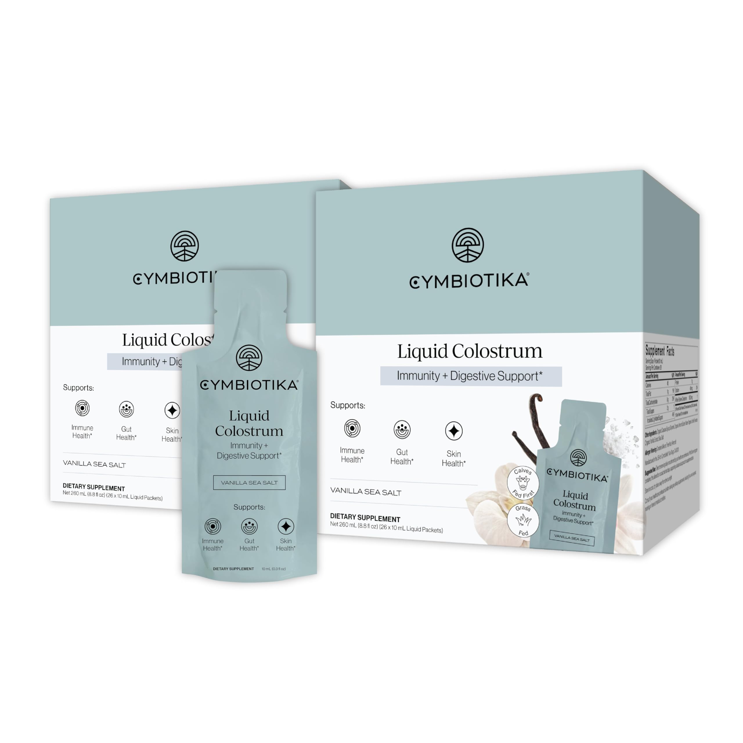 CYMBIOTIKA Liquid Colostrum bottle ready for daily gut support