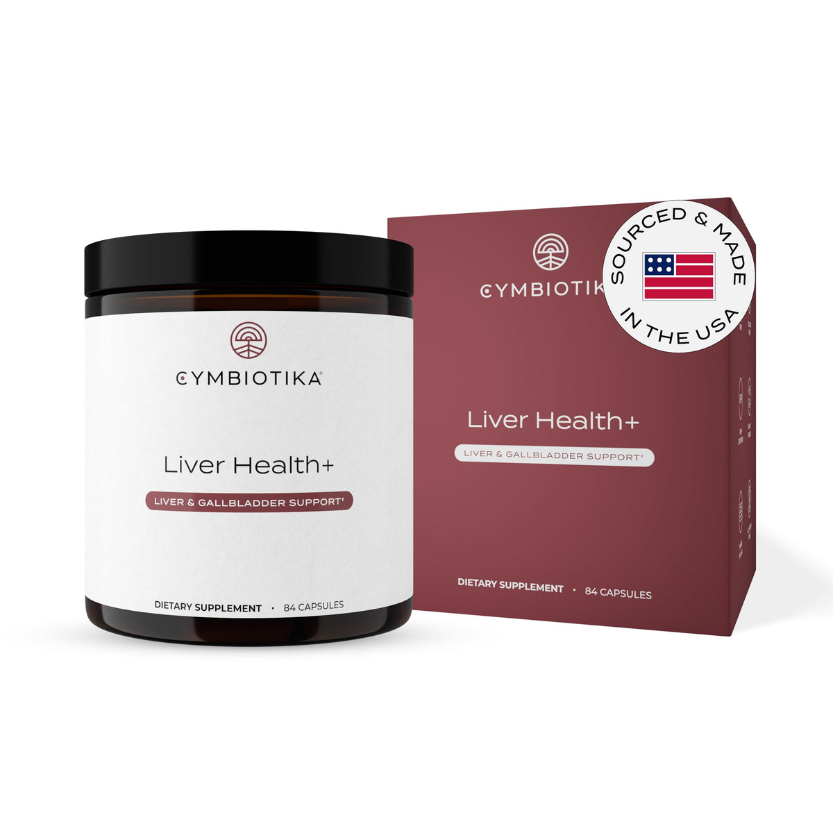 CYMBIOTIKA Liver Health bottle with capsules for daily liver support.