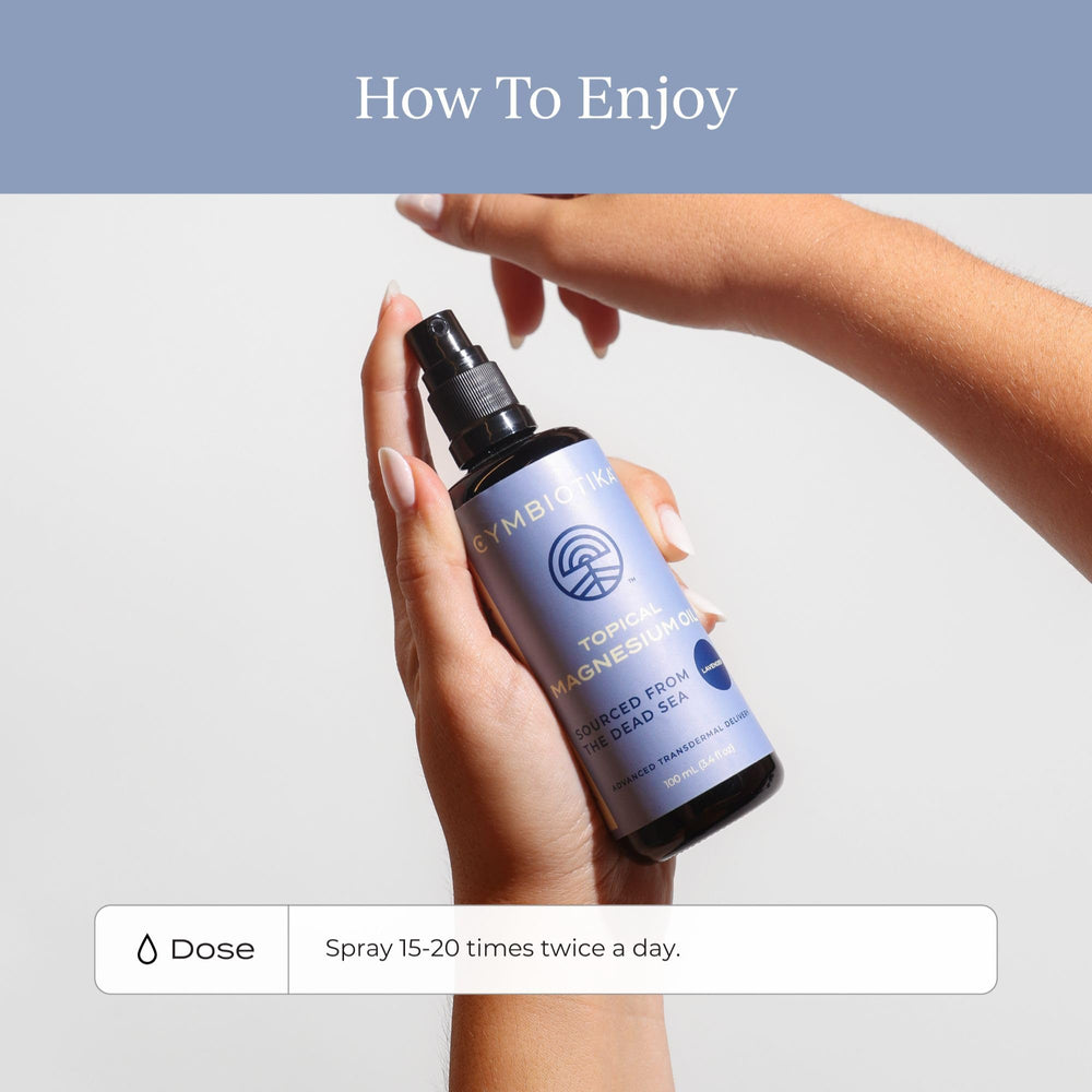 Label shows USA Made and plant-based ingredients of the magnesium spray