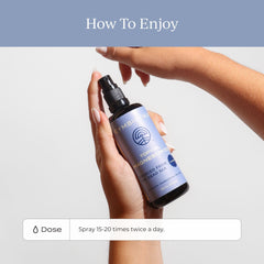 Label shows USA Made and plant-based ingredients of the magnesium spray