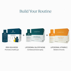 CYMBIOTIKA Postbiotics-Tribiome concept art promoting gut balance.