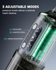 CYOUH nasal irrigation system features four nozzles for versatile cleansing options.