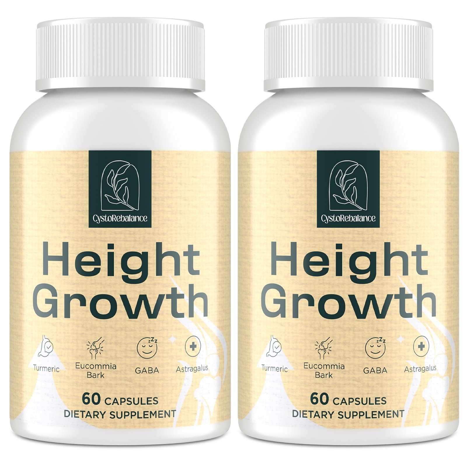 CystoRebalance 25in1 bone-strength bottle front shows a complete nutrient blend for daily growth support.