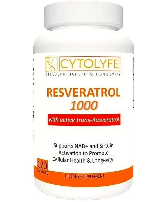 CYTOLYFE Resveratrol 1000mg bottle for daily wellness and NAD+ support.